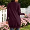 Damen Strickjacke Lässig Langarm - Mittellang Offen Vorne Pullover für den Alltag