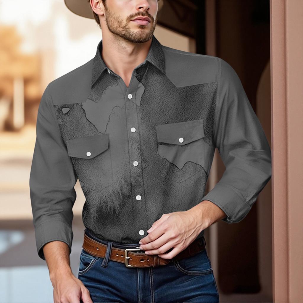 Men'S Fashionable Lapel And Shoulder Length Short Sleeved Casual Top