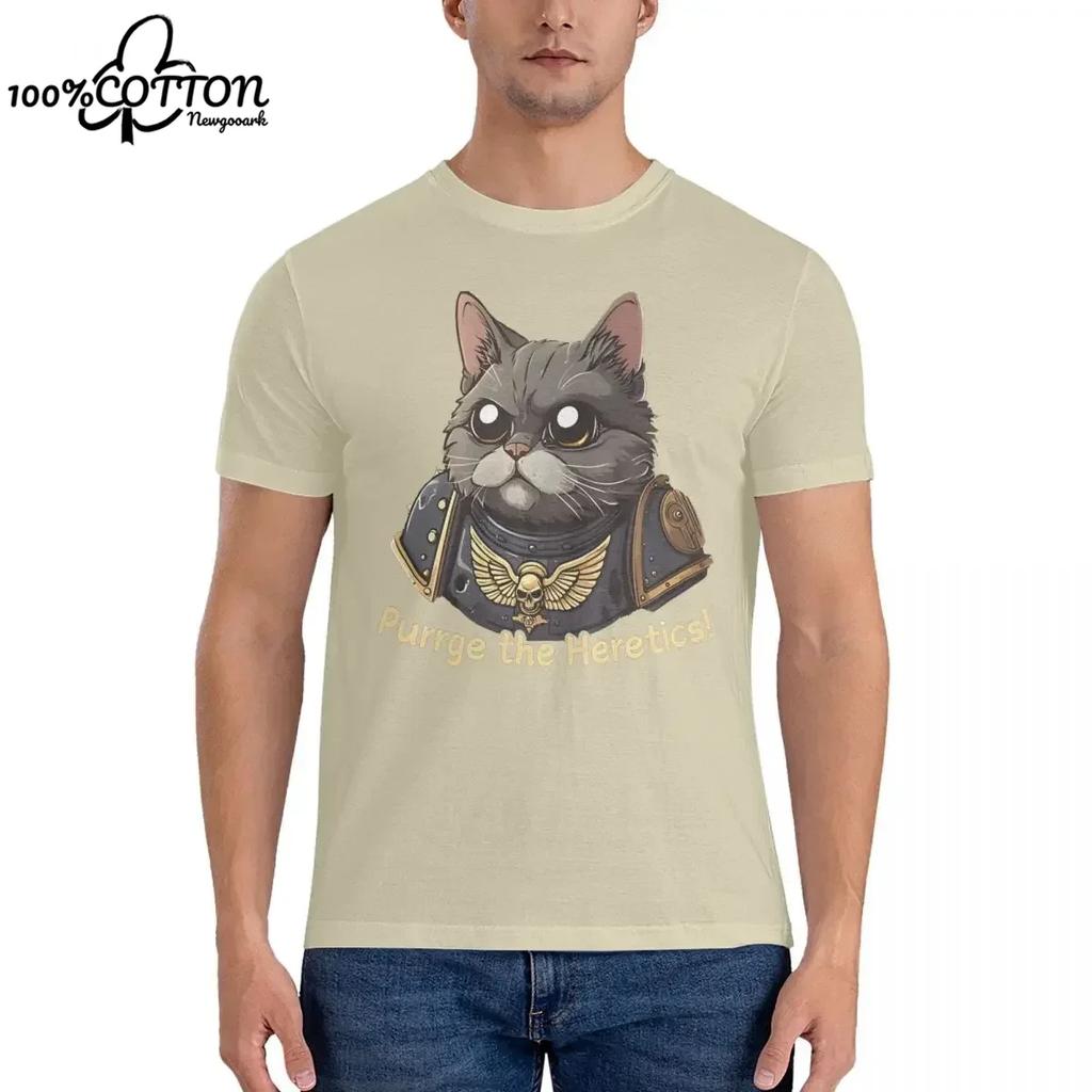 100% Cotton T Shirt Purrge The Heretics Men's W-Warhammer 40k Vintage Tees Short Sleeve O Neck T-Shirt New Arrival Tops