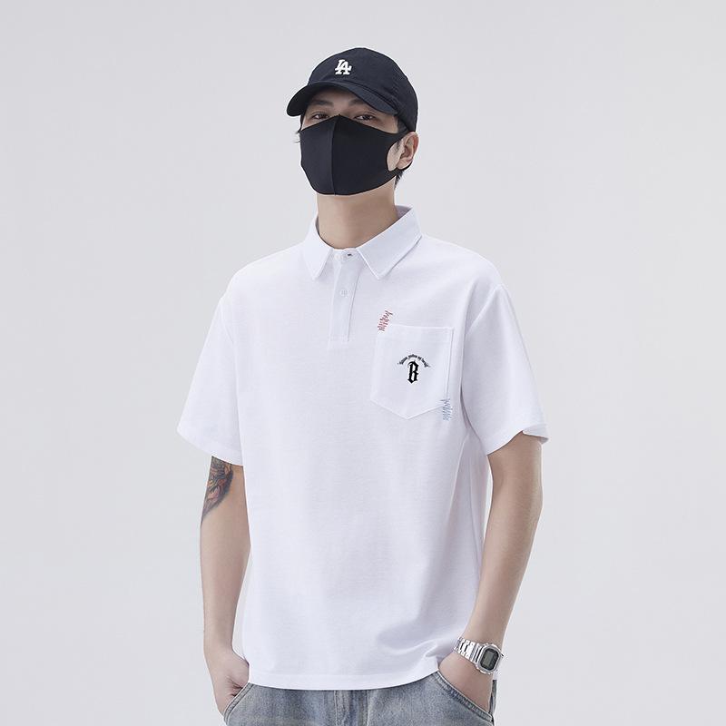 New Summer T-shirt Loose Trendy Lapel Short-sleeved POLO Shirt T-shirt