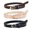 Simple PU Leopard Pattern Thin Belt Versatile Fashion Clothing with Skirt Belt Set