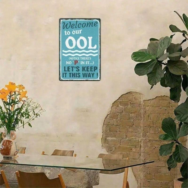 Metal Wall Art Sign Welcome To Our Saloon Keep It This Way Vintage Bar Decor
