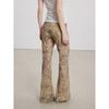 Thelight2025 Spring/Summer New Snakeskin Subculture Print Micro-Pull Casual Pants Women Gyaru Breathable Elastic Waist