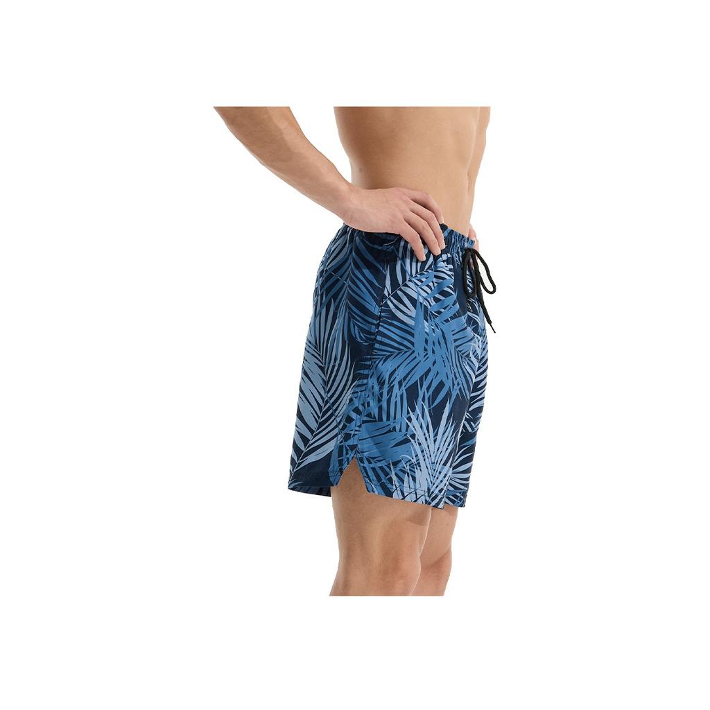 Li-Ning Comfortable Casual Versatile Letter Print Quick-Dry Beach Shorts Men Shorts Blue LSKU835-1