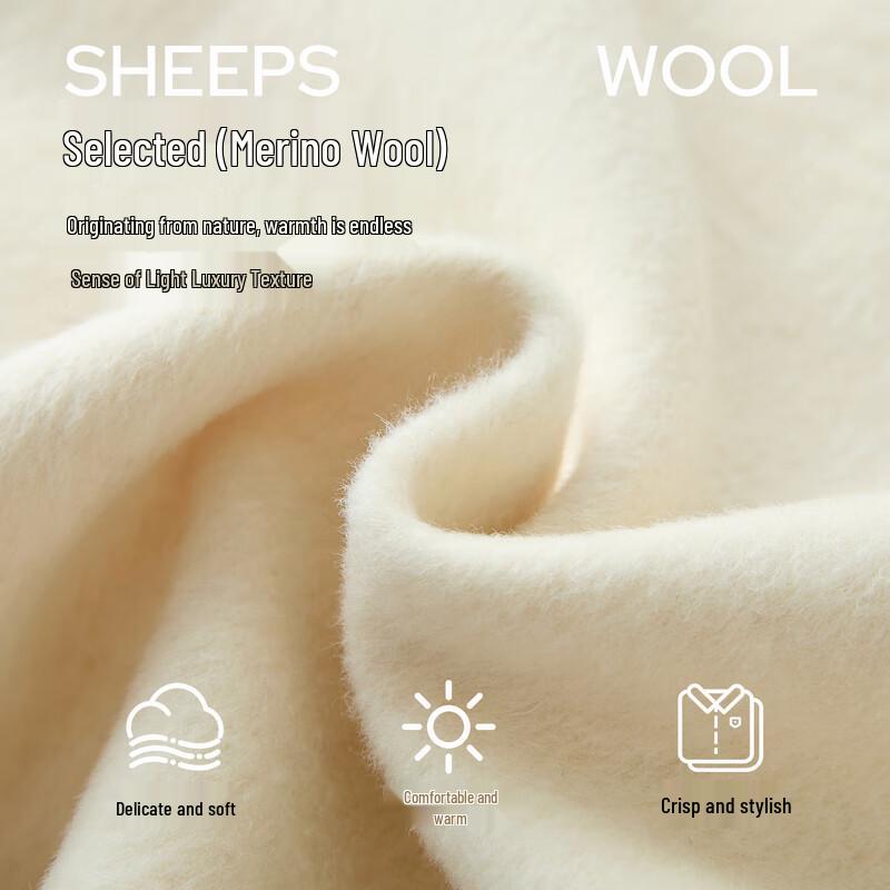 

Sancai 2025 Winter Short Double-faced Wool Coat M