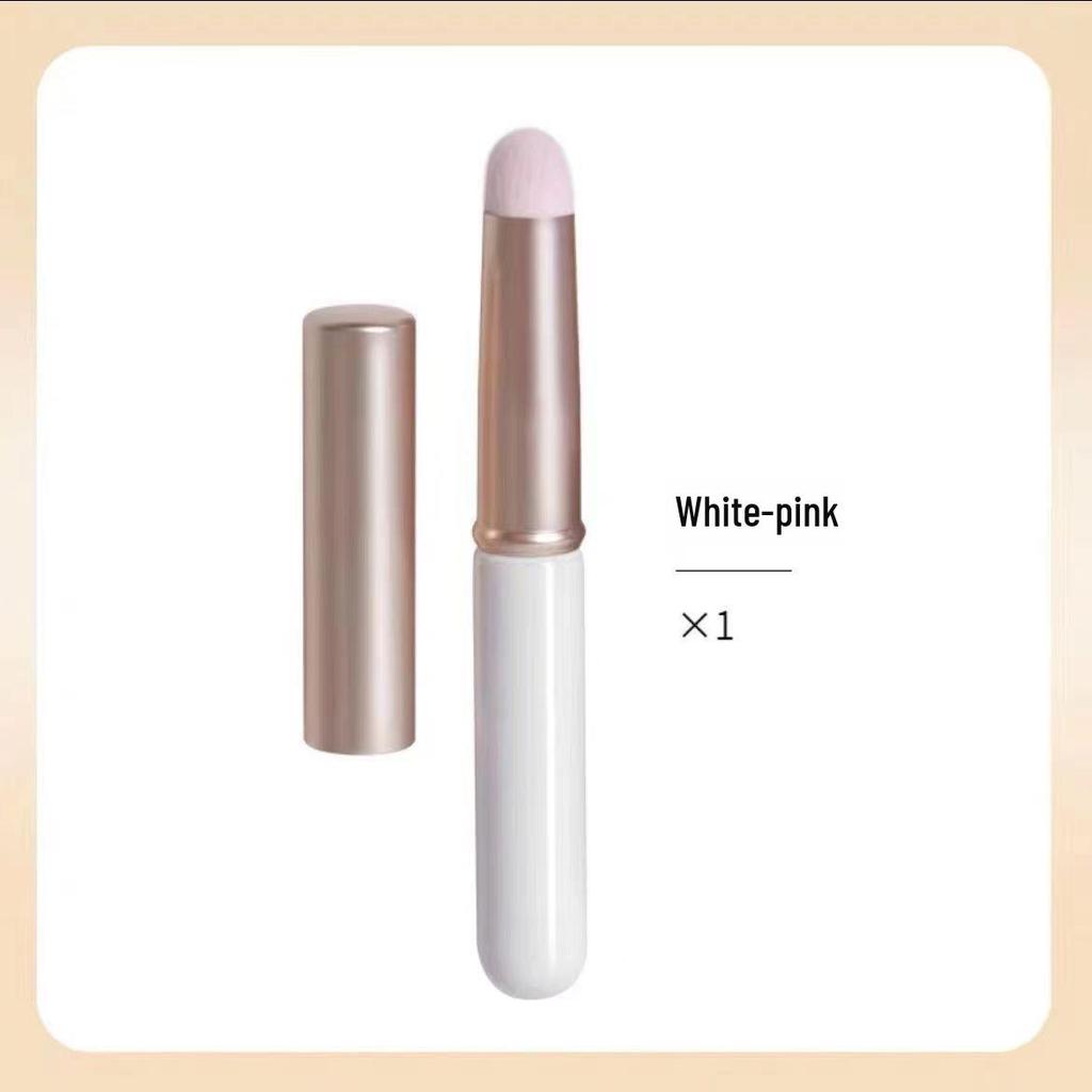 Q Soft Silicone Lip Brush: Portable Mini Round Head Lipstick & Concealer Applicator with Cover.