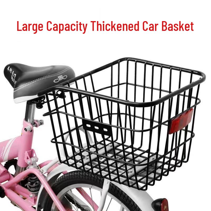 Folding Rear Bike Cargo Basket: Large Capacity Mountain Bike Luggage Rack