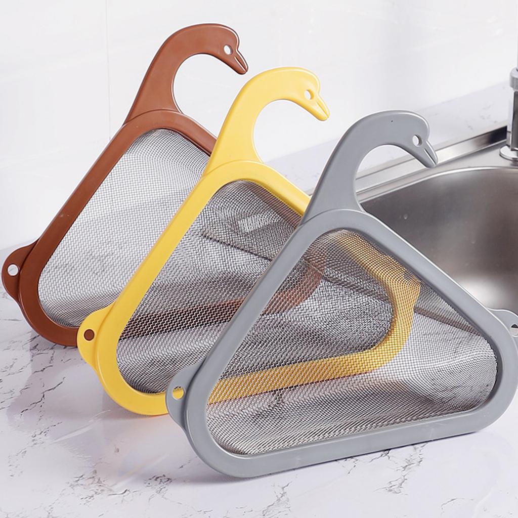 Strong Sink Mountable Draining Basket Steel Hook with Plastic Frame Kitchen Sink Organizers Basket for Freshing Produce