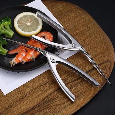 Shrimp Peeler Stainless Steel Kitchen Appliance for Quick Shrimp Peeling Line Cutter Fishing Lobster Seafood Tool for Home Restaurant