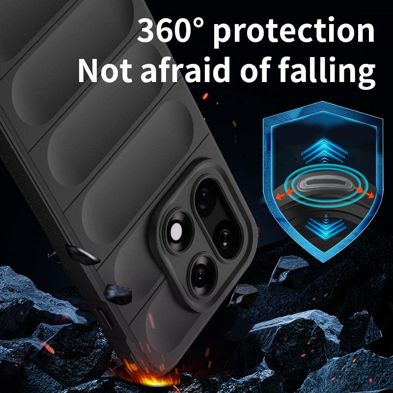 KEYSION Heavy Duty Shockproof Matte Phone Case for OnePlus 15 5G Anti-skid Soft Silicone Phone Back Cover for One Plus 1+15