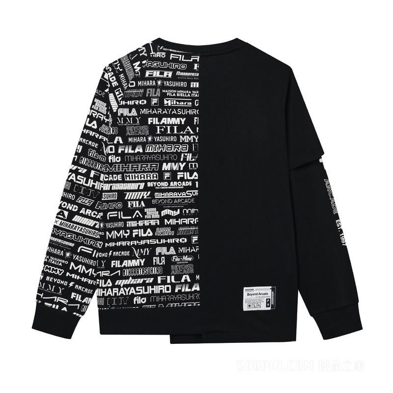 New FILA Sweatshirts Men's Black F11M233204F-BK