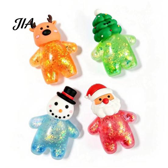 Focus Tools for Classrooms Christmas Santa Snowman Squeeze Stress Ball, Slow Rising Soft TPR Sensory Toys Kids Fidget Toy Anxiety Relief, Cute Holiday