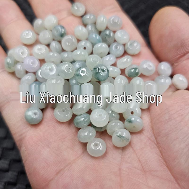A-Grade Jade Abacus Buckle Spacer Beads - Floating Flower Loose Jewelry Accessories