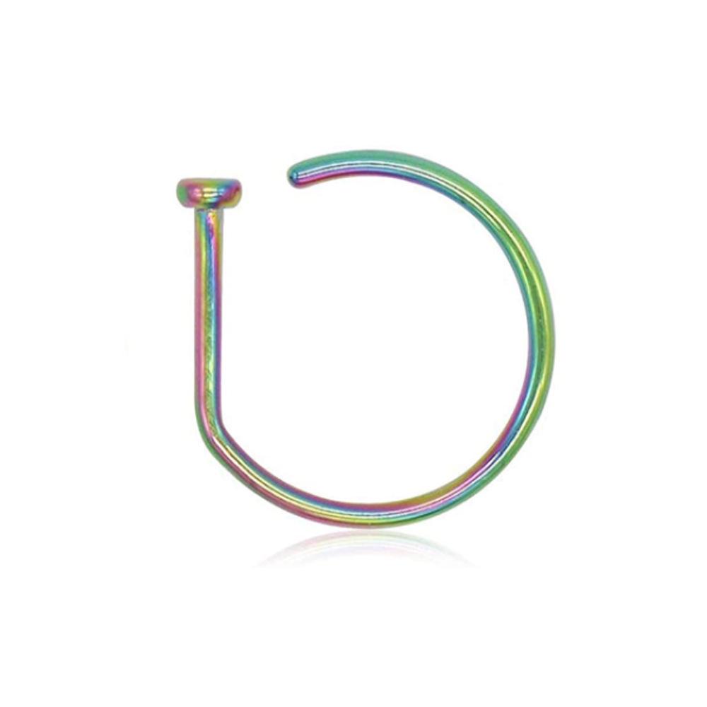 D-Shaped Nose Ring F136 Medical Titanium Steel Piercing Jewelry