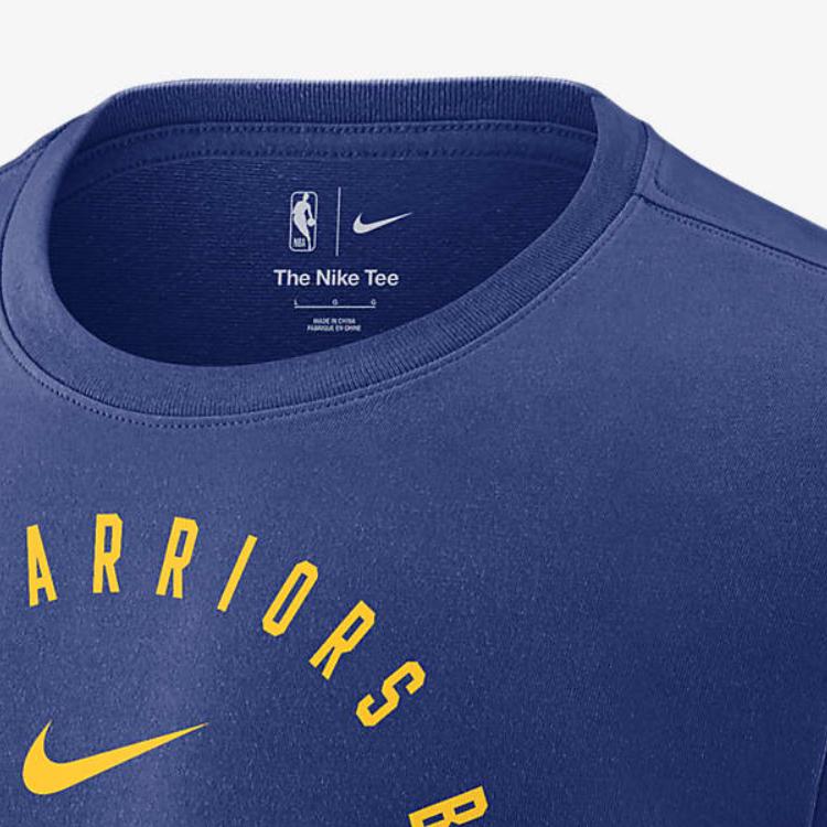 Nike Golden State Warriors Dri-Fit NBA FW24 Fashion Logo Moisture-Wicking Short Sleeve Breathable T-Shirt Men T-Shirts Deep-Blue HF1421-495
