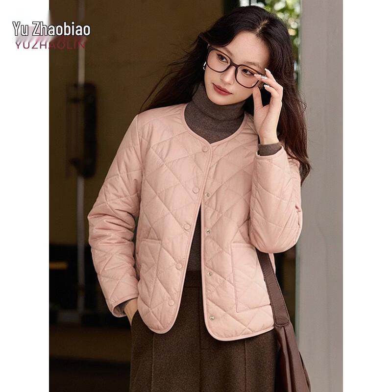 Женская хлопковая куртка в клетку с круглым вырезом YUZHAOLIN XL