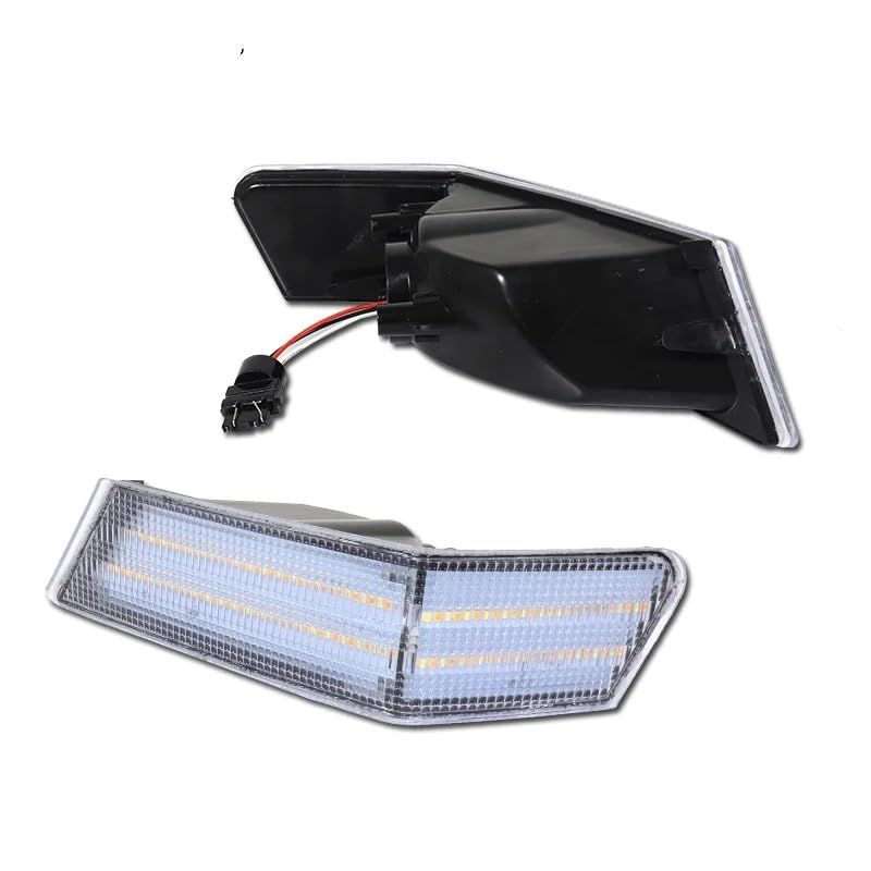 Side Marker Lights Patriot 2007-2017 Bumper Corner LED Light White DRL/Parking Light & Sequential