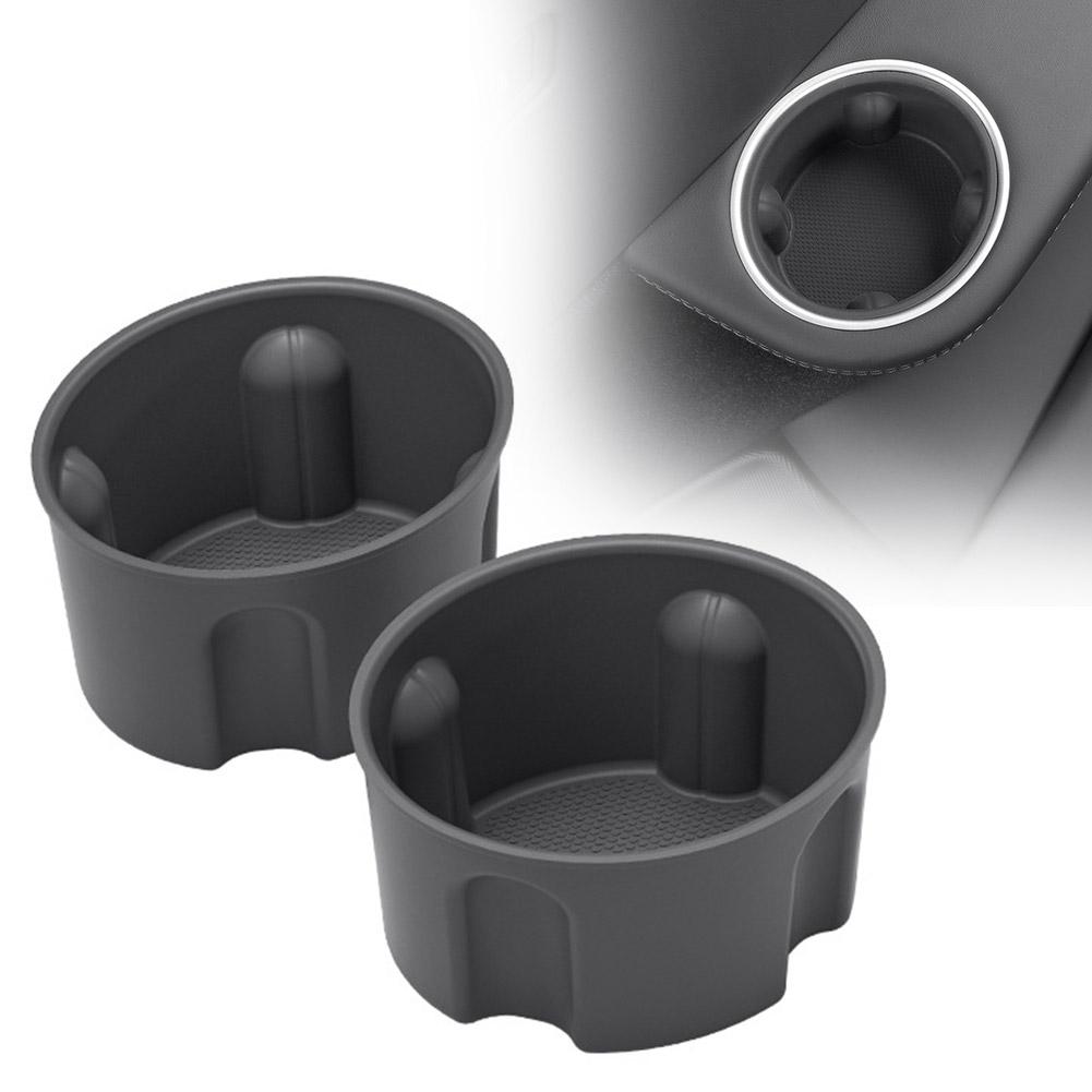 For Tesla YL Three Drain Cup Cover Silicone Anti Slip Pad Center Console Cup Holder Interior Accessories чёрный