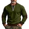 Men's Solid Color Half-Zip Sweatshirt Men's Sports Large Size Casual Sweatshirt