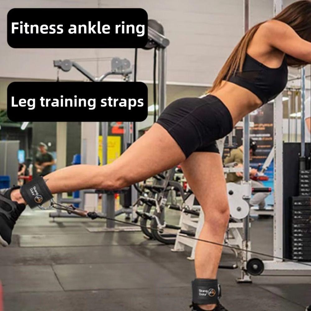 1 Pair Ankle Guard Adjustable Fitness Ankle Straps D-Ring Foot Support Fitness Equipment