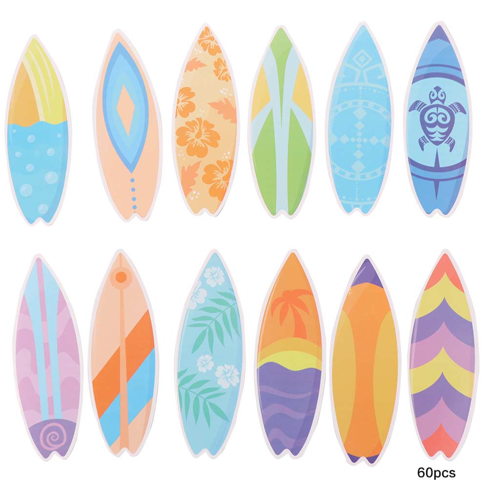 60pcs Waterproof Mini Surfboard Decorations Colorful Beach Party Decoration  Pool Party