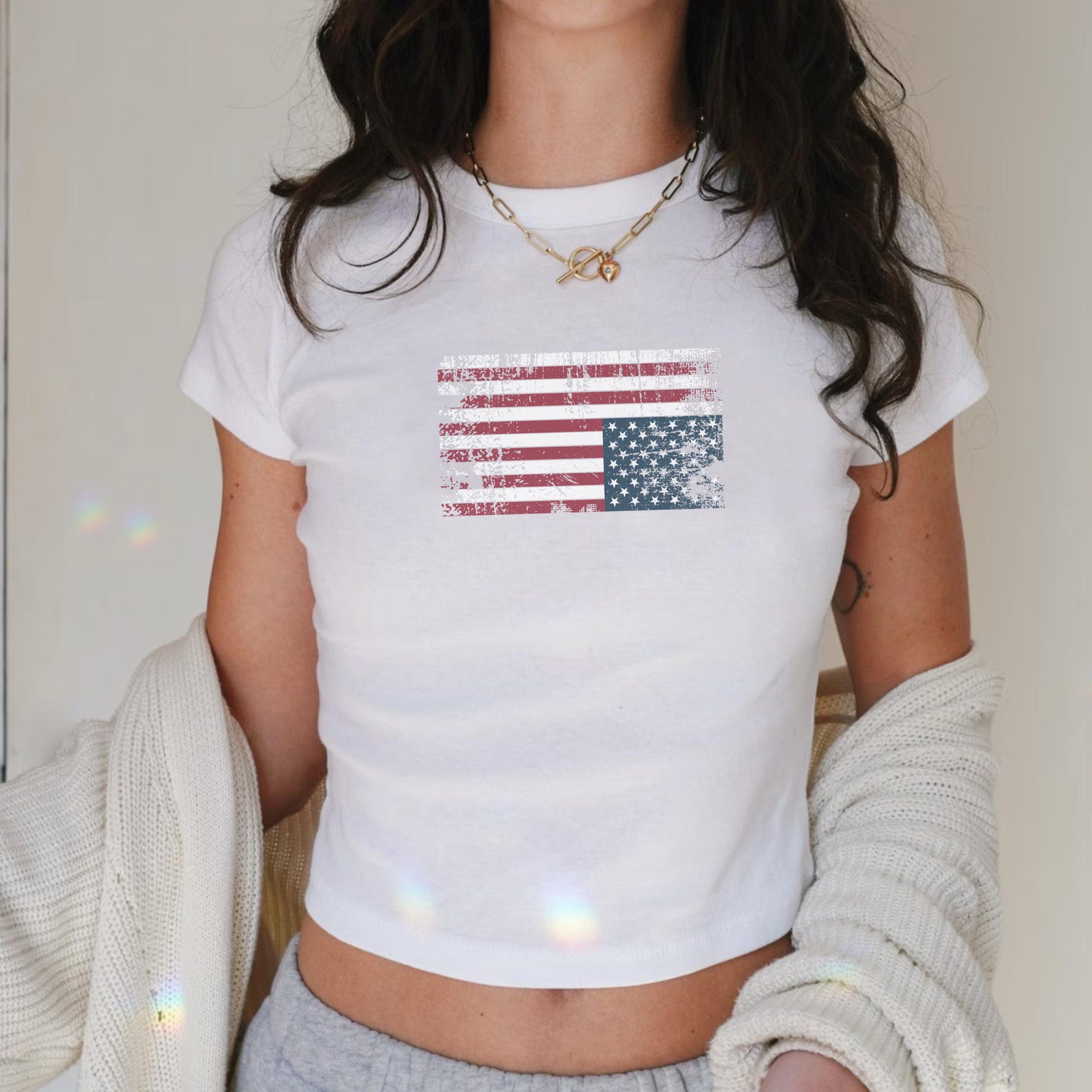 Protest Shirt, Anti Facism T-Shirt, Upside Down American Flag Baby Tee, Y2K Protest Crop Top, Anti Trump, Anti Nazi, Democracy Shirt 4XL