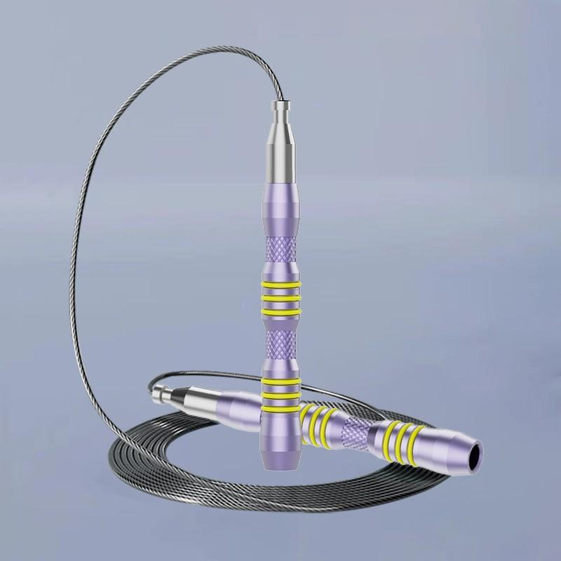Aluminum Handle Speed Jump Rope With Steel Wire Precision Metal Bearings Competitive Training