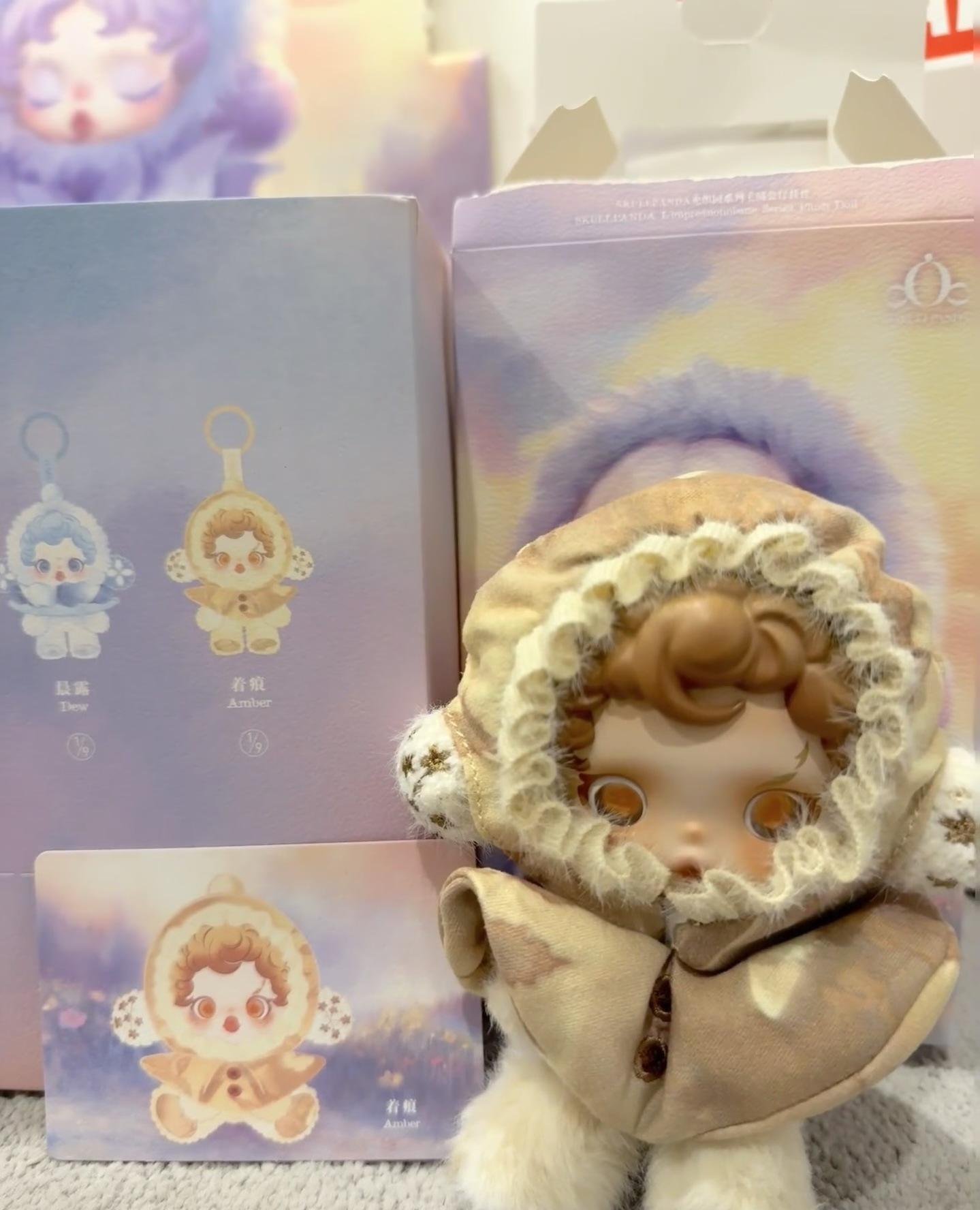 

Car plush ornament LABUBU SKULLPANDA L impressionnisme Series Blind Box Mystery Box Guess Bag Toys Doll Cute Anime Figure Desktop Ornaments Gift Doll 1pcs