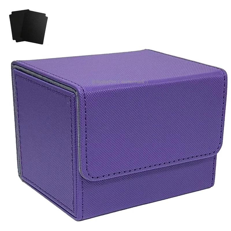 Komutan Kart Destesi Kutusu 100+ Tek Kılıflı Kart Saklama Kutusu Deri Mıknatıslı Magic Gathering Kart Kılıfı TCG CCG MTG Kartları İçin