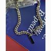 Mens Geometric Stainless Steel Cuban Chain Necklace For Streetwear Style