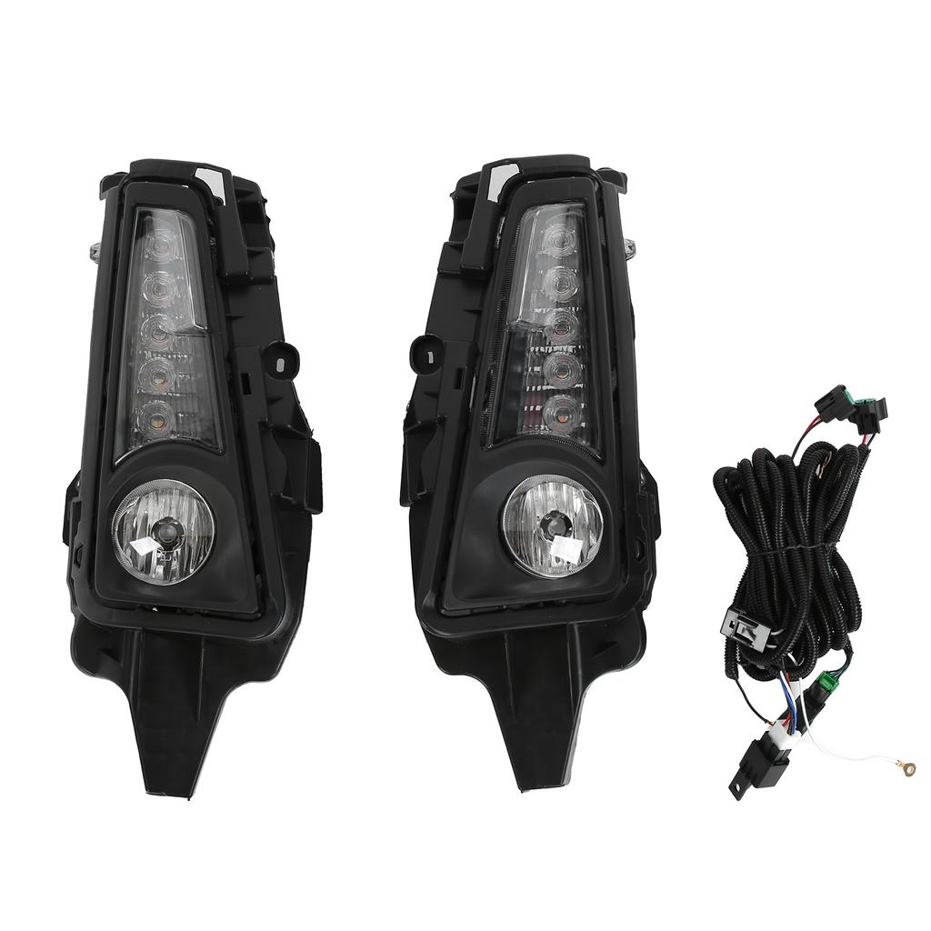 2 Stück LED Tagfahrlicht Blinker Halogen Nebelscheinwerfer Weiß Gelbes Licht Ersatz für Hiace Commuter GL H300 19-20