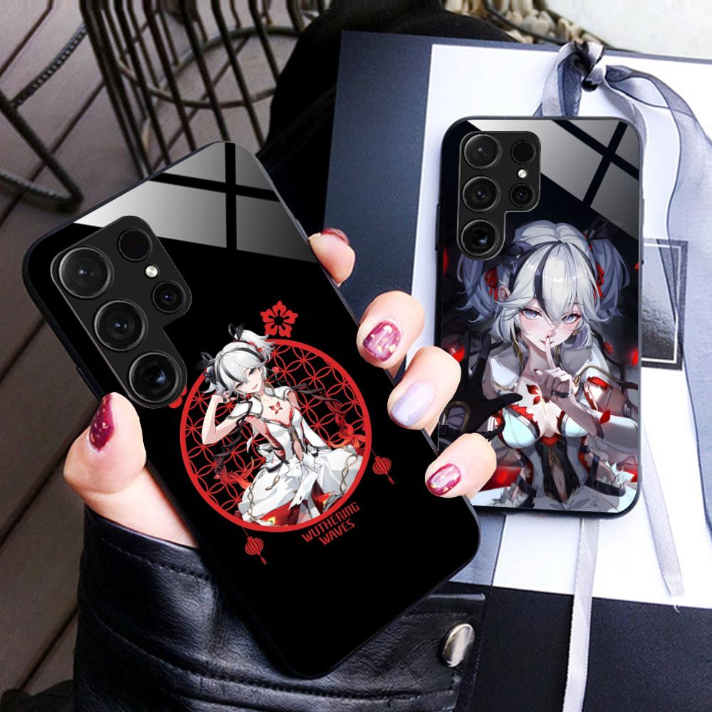Wuthering Waves Camellya Phone Case for Samsung Galaxy S25 S24 S23 S22 S21 S20 Note20 Plus FE Ultra Glass Colorful Cover Cover