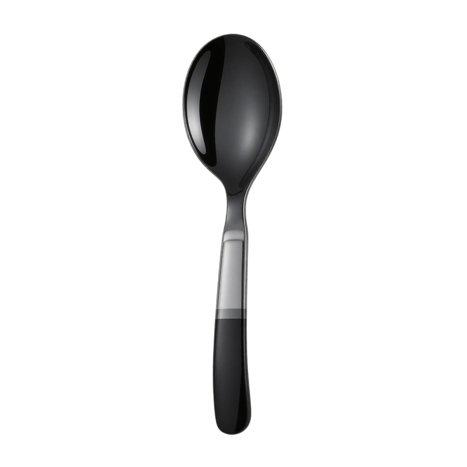 304 Stainless Steel Deep Round Head Spoon Household Soup Spoon Student Rice Spoon Durable Kitchen Utensil for Daily Use one size чёрный