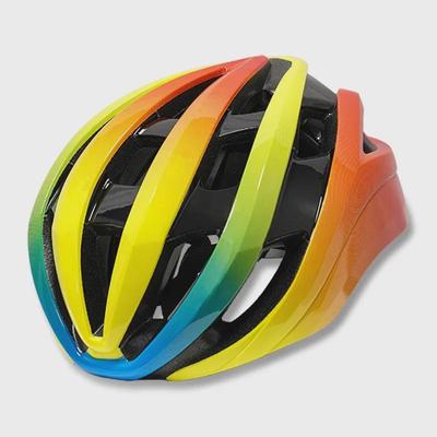 Bunter, ultraleichter, belüfteter Fahrradhelm mit Farbverlauf