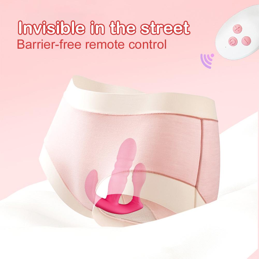 Thrusting Dildo Vibrators Truser for Kvinner Klitorisstimulator Kvinnelig Onanist Vagina Massasje Par Erotisk leketøy Sexmaskin