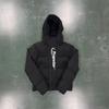Mens Hooded Puffer Jacket Winter Warm Thick Cotton Blend Outerwear Loose Fit Casual Streetwear