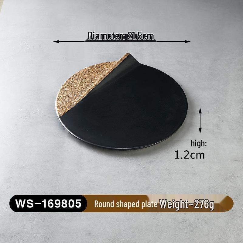 Melamine Imitation Porcelain Hot Pot & BBQ Plate with Handle