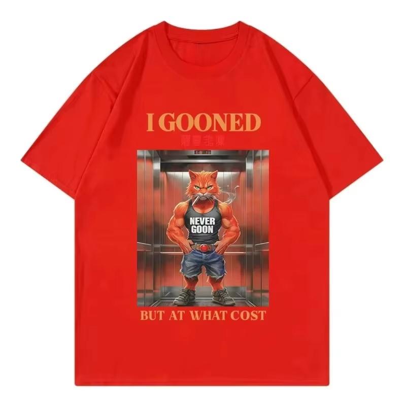 I Gooned But At What Cost Funny Tshirt Goon Meme Graphic T Shirts Womens Casual Fashion Short Sleeve Tshirts Women Clothes