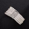 Faux Pearl Square Multi-layer Bracelet Hollow Square Pearl Hollow Bracelet  Women Fashion