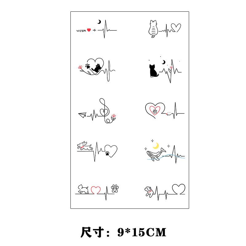 Love Digital Panda Smiley Face Cat Claw Finger Small Picture Disposable Temporary Tattoo Sticker