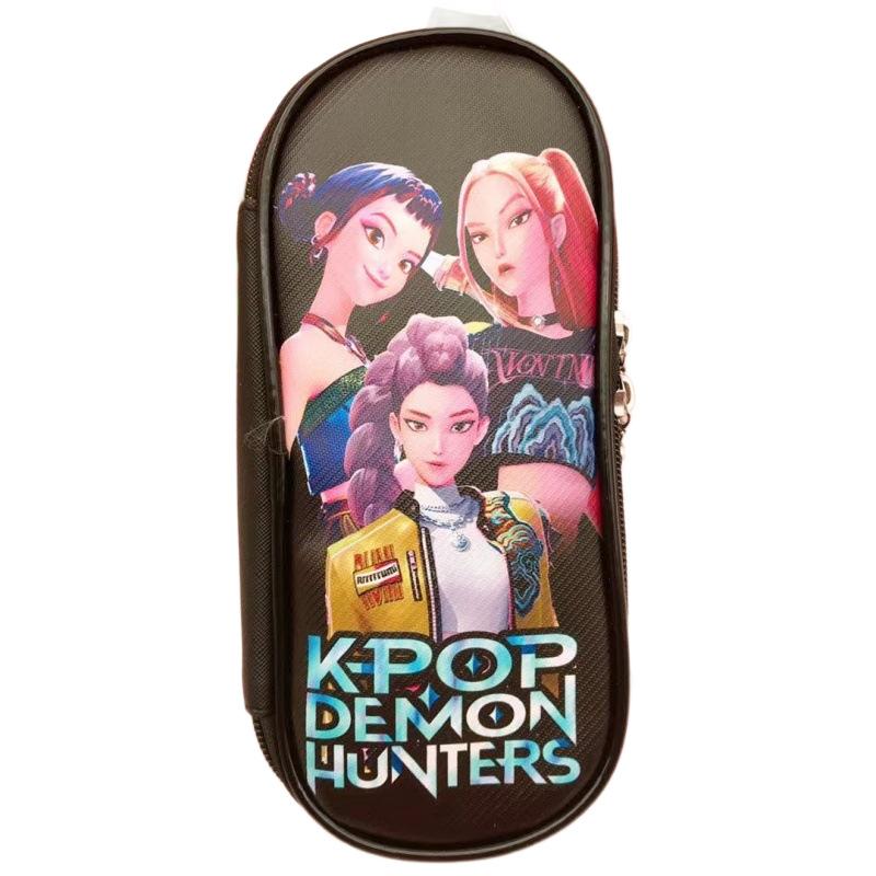 Pencil Case, Anime K-POP Student Large Capacity Double Zipper Stationery Case Pencil Case