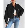 Autumn and Winter Loose Long Sleeve Casual Women Short Coats Buttons Simple Elegant Fashion Office Jacket Lapel Ladies Solid Color Clothing