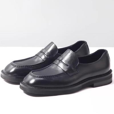 Scarpe Loafers Slip-On Nuove da Uomo Stile Classico Pelle di Vacchetta Nera Scarpa Derby da Uomo Comode per Affari Scarpe con Suola Spessa