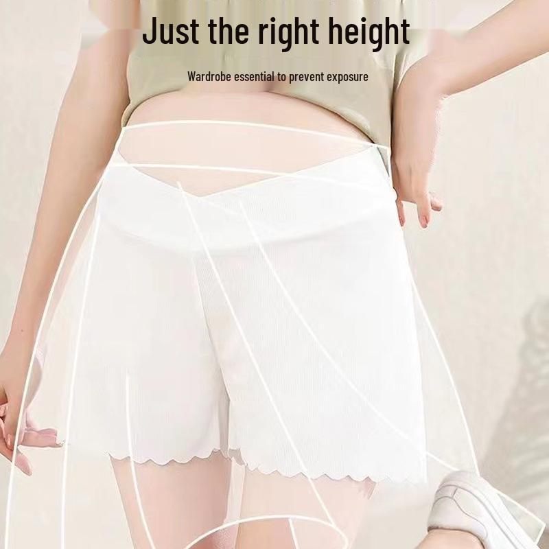 

Летние защитные леггинсы из ледяного шелка с низкой посадкой для беременных, свободного кроя, закрывающие живот L (105-125 jin)