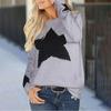 Women's Casual Bottoming Knit Sweater Women Loose Round Neck Star Pullover Sweater