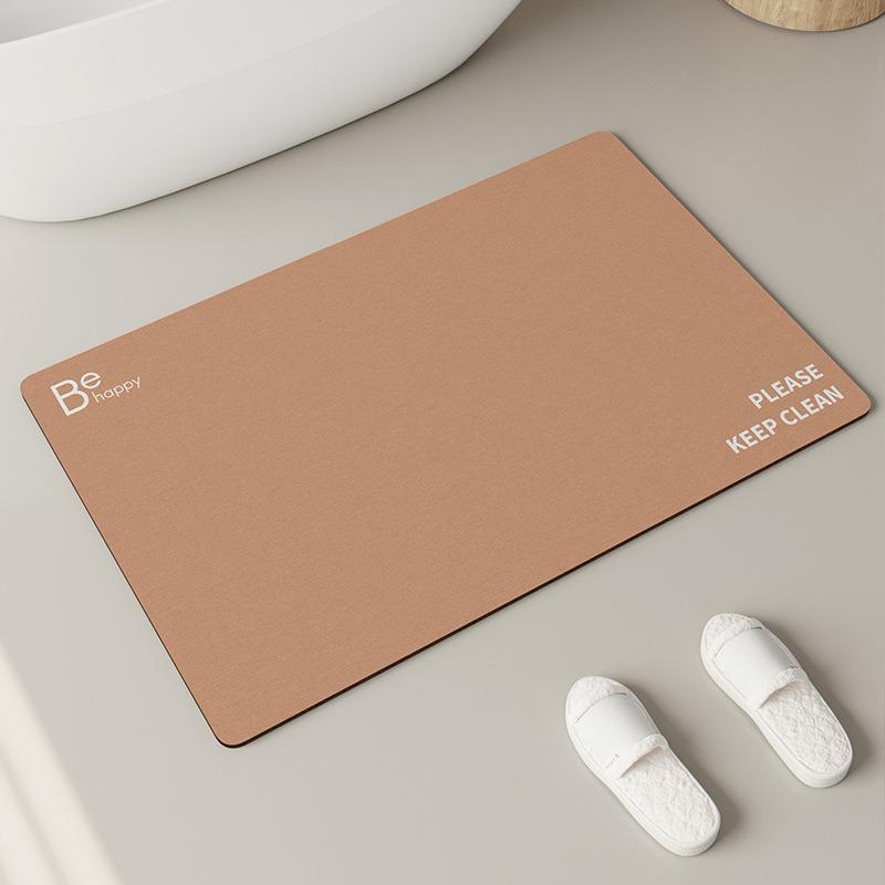 Quick-Dry Diatomaceous Earth Bathroom Mat - Soft, Water-Absorbent, Anti-Slip Floor Mat for Toilets & Entrances