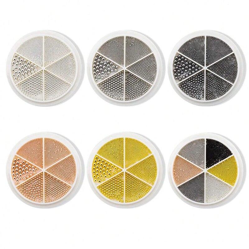 

Разные размеры, розовое золото, серебро, черный, 3D металлические украшения для ногтей, икра, бусины, аксессуары для маникюра, накладные ногти