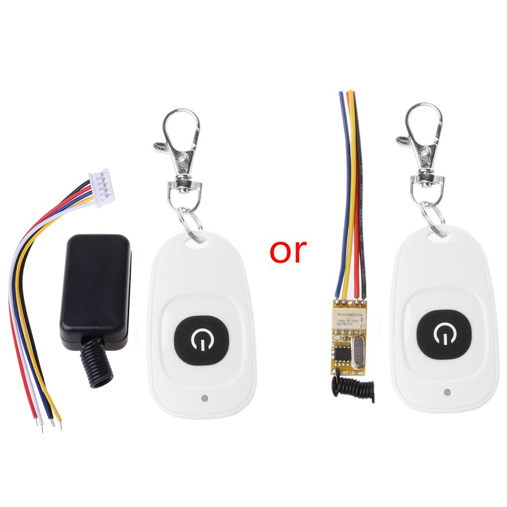 DC 3.7V-24V Wireless Control Switch 433Mhz Remote Transmitter and Receiver 12 Volt Wireless Relay Switch Household 1 белый