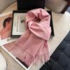 New plain color high quality solid color 111 scarf women's temperament versatile winter warm cashmere scarf