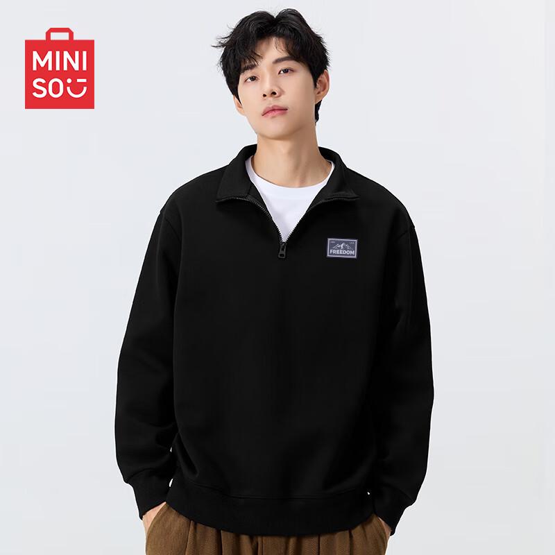MINISO Unisex Heavyweight Stand Collar Sweatshirt